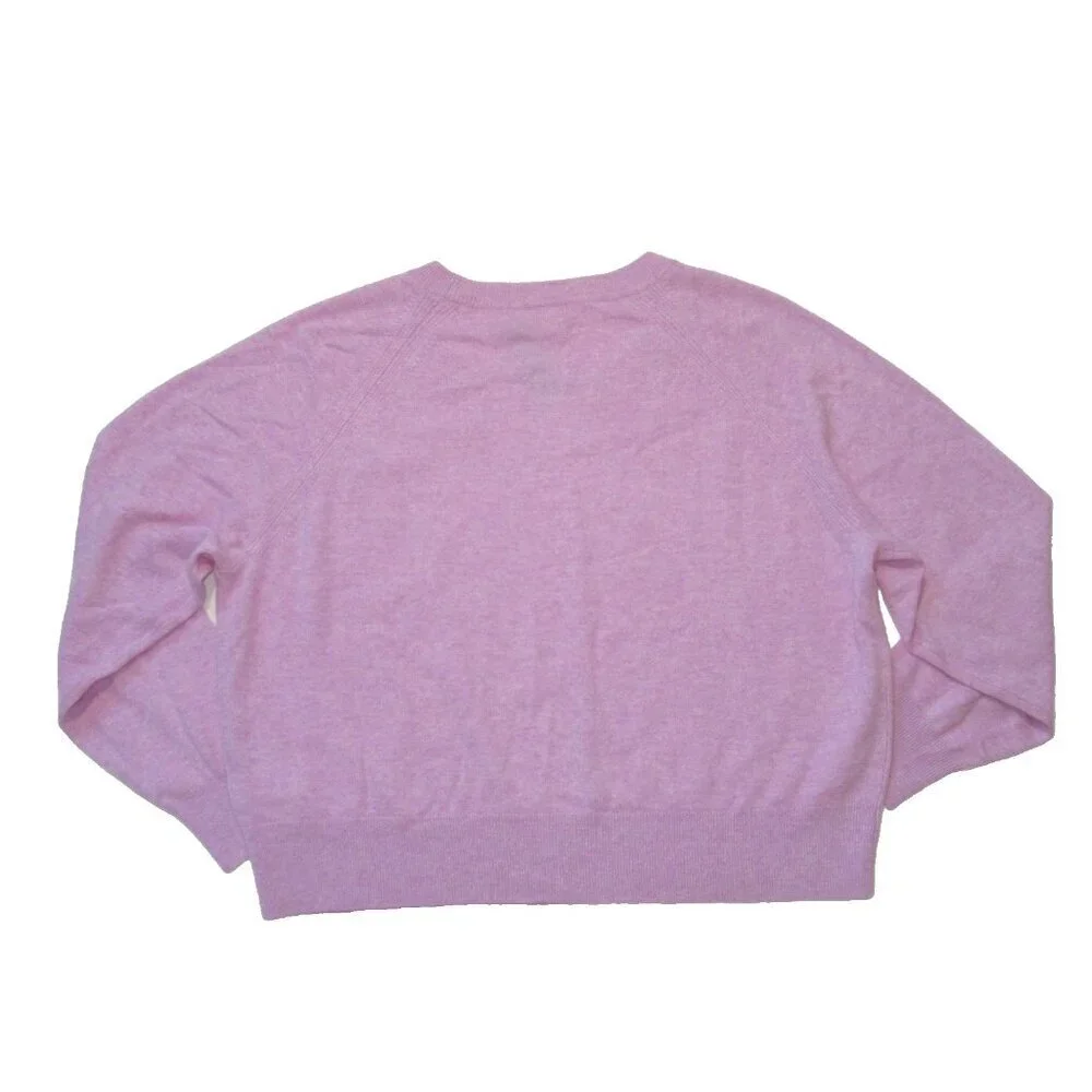 NWT J.Crew Cashmere Relaxed Crewneck Sweatshirt in Heather Lilac Sweater XL